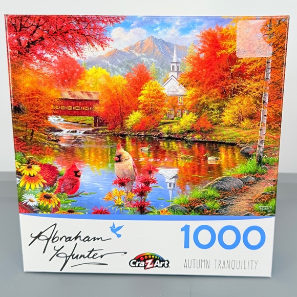 Abraham Hunter Autumn Tranquility‎ 1,000 Piece Jigsaw Puzzle Cra-Z-Art Sealed - Picture 1 of 5